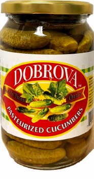 Dobrova Pasteurized Cucumbers Pickles 650g