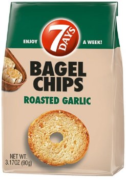 7 Days Roasted Garlic Bagel Chips 90g