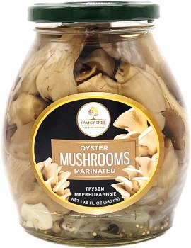 Family Tree Marinated Oyster Mushrooms with Onion and Garlic 580ml