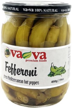 VaVa Feferoni Green Hot Peppers 490g