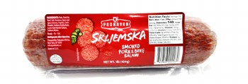 Podravka Srijemska Smoked Pork and Beef Dry Salami 1lb F