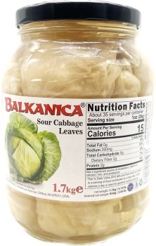 Balkanica Sour Cabbage Leaves 1700g