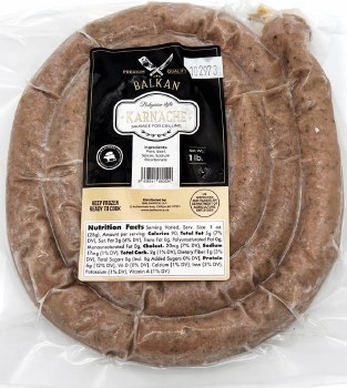 Balkan Bulgarian Style Karnache Pork and Beef Grilling Sausage Ilb F