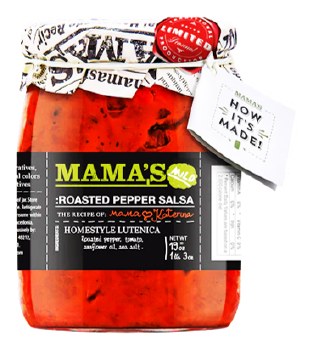 Mamas Homestyle Lutenica Mild Roasted Pepper Salsa 19oz