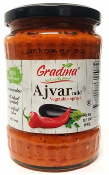 Gradina Ajvar Mild Roasted Red Pepper Spread 19oz