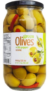 Chloe Green Olives with Peppers 1kg