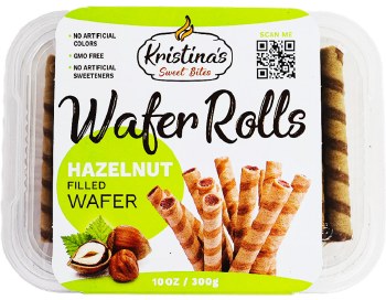 Kristinas Hazelnut Wafer Rolls 300g