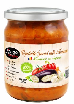 Livada Vegetable Spread with Mushrooms Zacusca cu Ciuperci 500g