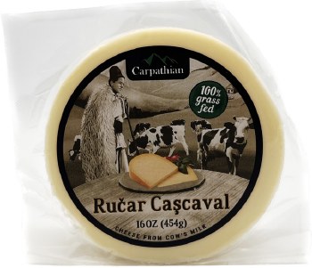Carpathian Grass Fed Cows Milk Rucar Cascaval Cheese 16oz R