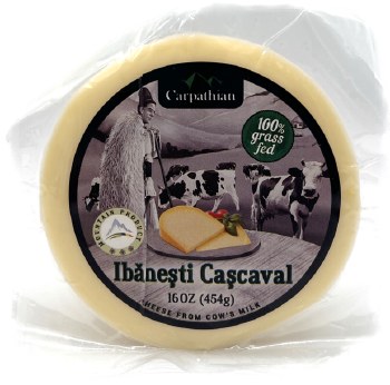 Carpathian Grass Fed Cows Milk Ibanesti Cascaval Cheese 16oz R
