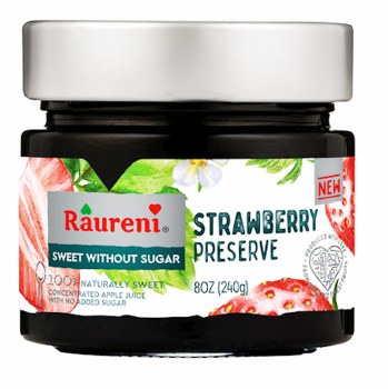 Raureni No Sugar Added Strawberry Preserve 240g