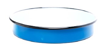 Metalac Round Blue and White Baking Pan 30cm Diameter
