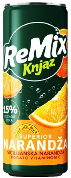 Knjaz Milos Remix Superior Orange Soft Drink 330ml