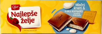 Stark Najlepse Zelje Milk Cream Chocolate with Biscuits 250g
