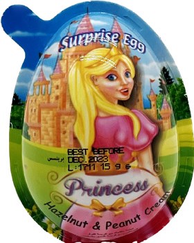 Princess Surprise Egg with Hazelnut anf Peanut Creme 15g