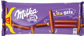 MIlka Choco Lila Sticks Chocolate Covered Bicuits 112g