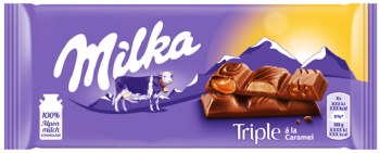 Milka Triple a la Caramel Chocolate 90g