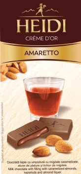 Heidi Amaretto Chocolate with Almond, Hazelnut, and Almond Liquer Filling 90g