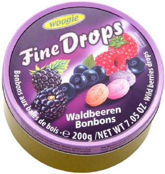 Woogie Fine Drops Forest Berry Flavored Hard Candy 200g