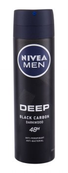 Nivea Men Deep Darkwood Black Carbon Spray Deodorant 150ml
