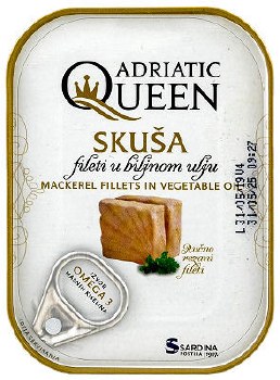Adriatic Queen Mackerel in Vegetable Oil 105g