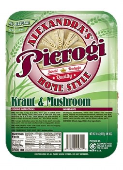 Alexandras Home Style Kraut and Mushroom Pierogis 397g F