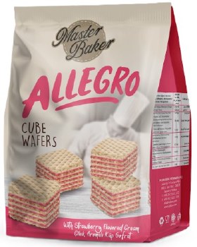 Allegro Strawberry Cream Filled Cube Wafers 200g