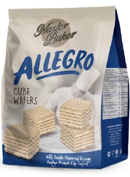 Allegro Vanilla Cream Filled Cube Wafers 200g