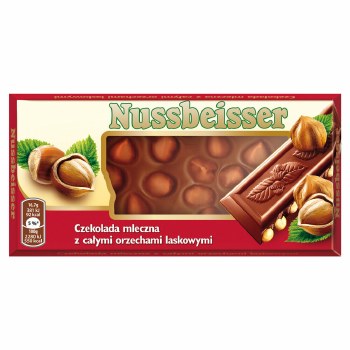 Alpen Gold Nussbeisser Milk Chocolate Bar with Whole Hazelnuts 100g