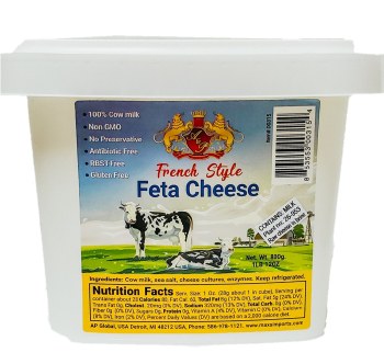 AP Global French Style Cow Milk Feta Cheese 800g R