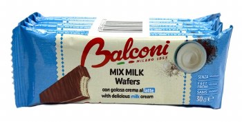 Balconi Mix Milk Chocolate Wafers 5 Pack 5 x 30g