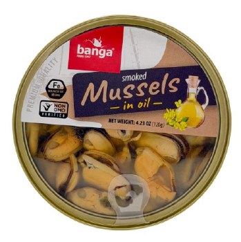 Banga Smoked Mussels in Oil 120g