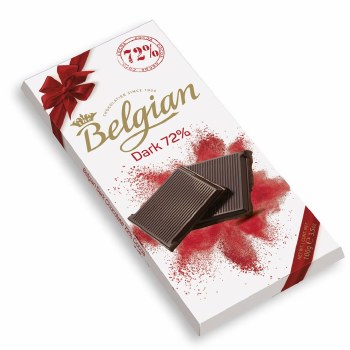 Belgian 72 Percent Dark Chocolate Bar 100g