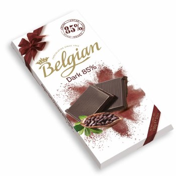 Belgian 85 Percent Dark Chocolate Bar 100g