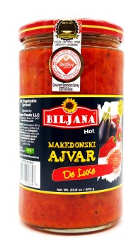Biljana Ajvar De Luxe Hot Roasted Red Pepper Spread 670g