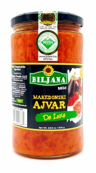 Biljana Ajvar De Luxe Mild Roasted Red Pepper Spread 670g