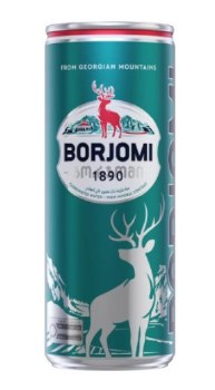 Borjomi Sparkling Natural Mineral Water Single Can 330ml