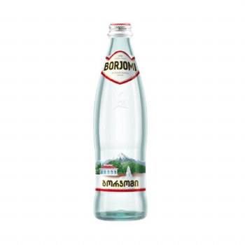 Borjomi Natural Sparkling Mineral Water 500ml Glass Bottle