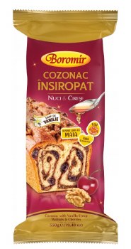 Boromir Cozonac with Vanilla Syrup, Walnuts, & Cherries 550g