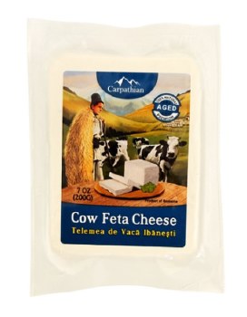 Carpathian Cow Feta Cheese Telemea de Vaca Ibanesti 200g R