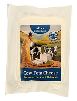 Carpathian Cow Feta Cheese Telemea de Vaca Ibanesti 350g R