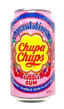Chupa Chups Cherry and Bubble Gum Sparkling Soda 345ml