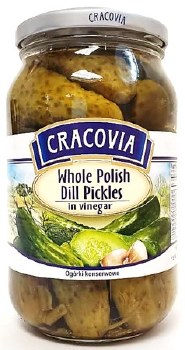 Cracovia Whole Polish Dill Pickles in Vinegar 860g