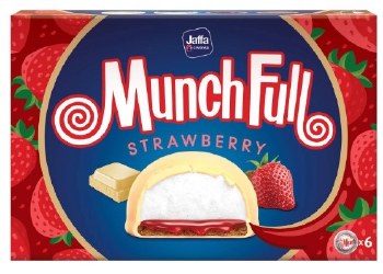 Crvenka Jaffa Munchfull Strawberry Marshmallow Cakes with White Chocolate 128g