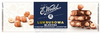 E. Wedel Milk Chocolate Bar with Whole Hazelnuts 220g