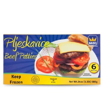 Emsa Pljeskavice Beef Patties 1.5lb F