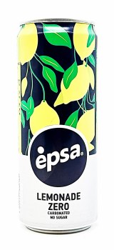 Epsa Lemonade Zero Soda with No Sugar Added 330ml