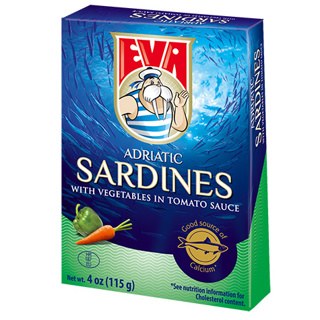 Podravka Eva Adriatic Sardines with Vegetables in Tomato Sauce 100g