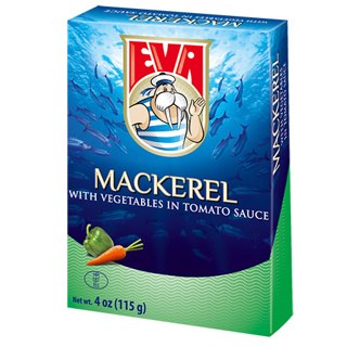 Podravka Eva Mackerel Fillets with Vegetables in Tomato Sauce 100g
