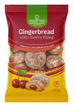 Family Tree Gingerbread Cookies with Cherry Filling 360g